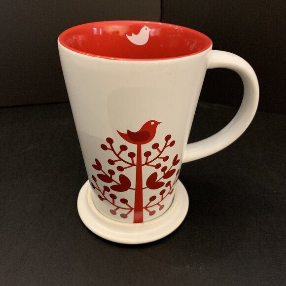 Davids Tea Perfect Mug Red Tree Partridge Bird 12oz Christmas - Picture 9 of 9